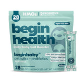 Begin Health BeginBaby bottle and box for an easy daily probiotic routine.