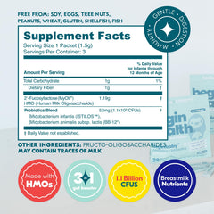 Begin Health BeginBaby single packets set for on-the-go supplementation.