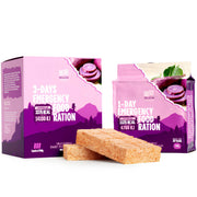 Beleon emergency food packaging showing milk purple sweet potato ration