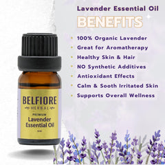 Belfiore Herbal Lavender Oil used in skincare for hydrated skin.