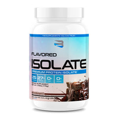 Believe Supplements Flavored Isolate Choco Fudge bottle pour for quick post-workout fueling.