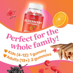 BeLive Elderberry Gummies ingredients nutrition label highlights vitamins for balanced wellness