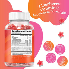 BeLive Elderberry Gummies raspberry bottle front shows vibrant color for everyday immune support