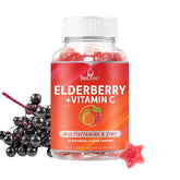 BeLive Elderberry Gummies raspberry bottle side view supports daily immune balance