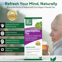 Bell Ezee Cognitive Tea bags closeup of herbal blend