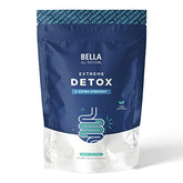Bella All Natural Extreme Detox Tea packaging on shelf, perfect for daily wellness rituals.