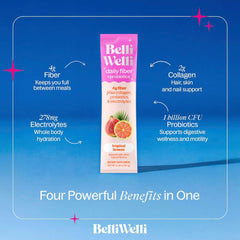 Belli Welli organic acacia fiber label highlights digestion support and regularity.