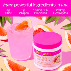 Belli Welli fiber powder tub lid closed for tidy daily use