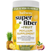 Bellway Super Fiber bottle pouring pineapple flavor for daily digestion support.