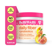 BelliWelli fiber powder tub and spoon, a convenient daily option for gentle digestive balance.