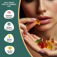 Close-up of Belmonia gummies texture for easy chewing.