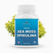 Belmonia Sea Moss Spirulina capsules bottle front for immune support.