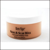 Ben Nye Nose and Scar Wax Fair 8 Oz, close-up on smooth edge blending for nose prosthetic