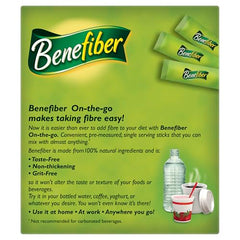 Close-up of Benefiber unflavored powder dissolving in a beverage.
