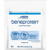 Beneprotein packaging front with convenient single-serve packets for quick protein boosts.