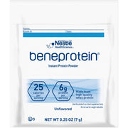 Beneprotein packaging front with convenient single-serve packets for quick protein boosts.
