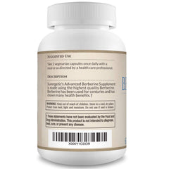 Berberine HCl formula label close-up highlighting non-GMO quality from Sunergetic
