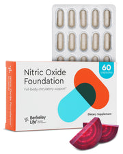 Berkeley Life Nitric Oxide bottle for daily blood flow support and vitality