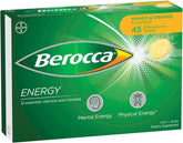 Berocca Energy tablets dissolving in water for a refreshing daily energy lift.