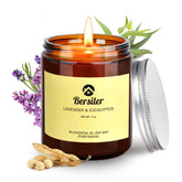 Bersiler aromatherapy candle with lavender-eucalyptus focus for soothing ambiance.