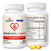 Besibest ubiquinol CoQ10 600mg softgel bottle for daily energy support