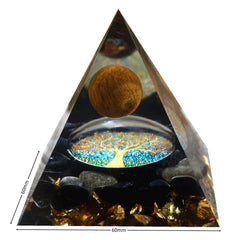 Besorgone orgonite pyramid gift box packaging, ideal for gifting.