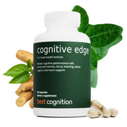 Best Cognition Cognitive Edge bottle closeup highlighting calm focus support.