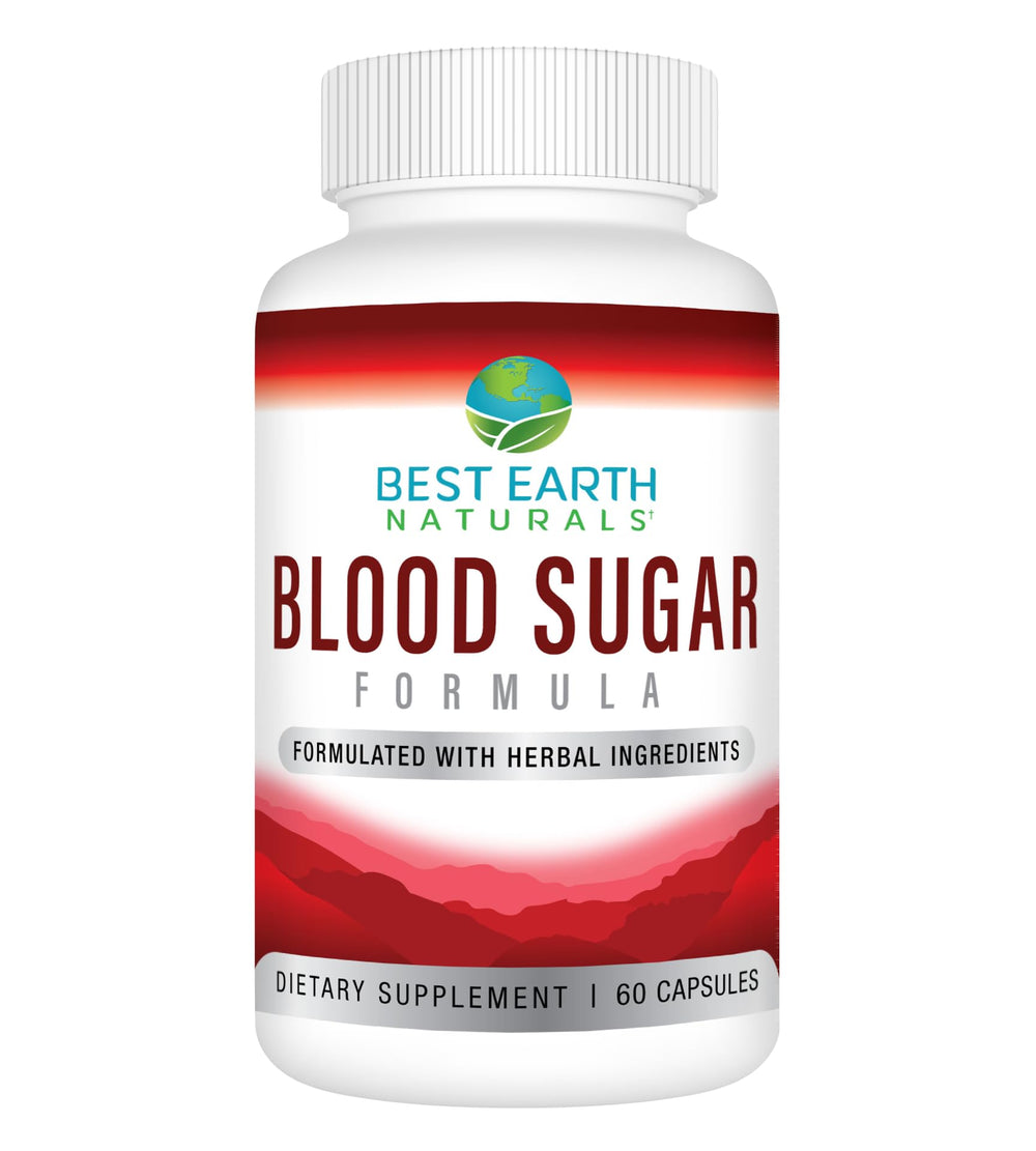 Best Earth Naturals Blood Sugar Formula bottle with cinnamon and gymnema supports balanced glucose