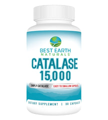 Best Earth Naturals Catalase 15000 bottle shown for daily enzyme support