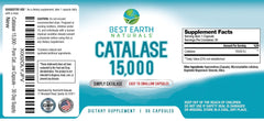 Best Earth Naturals Catalase 15000 capsule close-up for hair vitality support