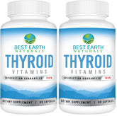 Best Earth Naturals thyroid support bottle front for daily energy balance.