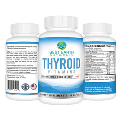 Best Earth Naturals thyroid-support capsules closeup for everyday nourishment.