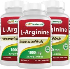 Best Naturals L-Arginine 1000 mg bottle front supports daily supplement routine.