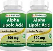 Best Naturals Alpha Lipoic Acid 300 mg bottle cap close-up for easy daily use.