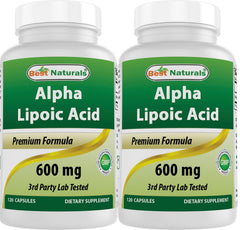 Best Naturals Alpha Lipoic Acid bottle front for easy daily supplementation