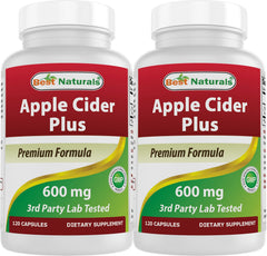 Best Naturals Apple Cider Vinegar Plus capsules bottle for daily digestion support