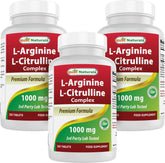 Best Naturals L-Arginine L-Citrulline bottle highlighting high-potency formula