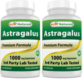 Best Naturals Astragalus bottle label showing 1000 mg per capsule