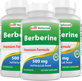 Best Naturals Berberine 500mg bottle front for daily wellness support