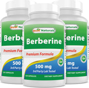 Best Naturals Berberine 500mg bottle front for daily wellness support
