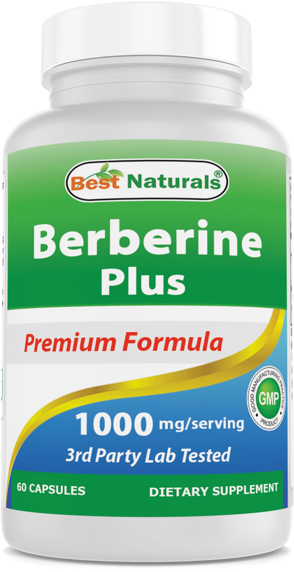 Best Naturals Berberine Plus bottle front, supports daily wellness