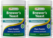 Best Naturals Brewers Yeast Powder 2-pack front label, purity and value for daily use.
