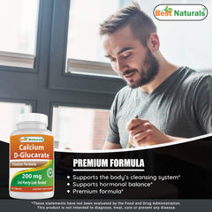 Best Naturals Calcium D-Glucarate gluten-free mark for allergy-conscious users.