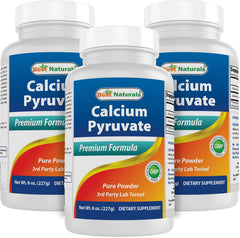 Best Naturals Calcium Pyruvate Powder bottle for daily supplementation.