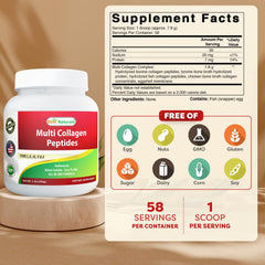 Best Naturals collagen powder being poured for easy mixing in drinks