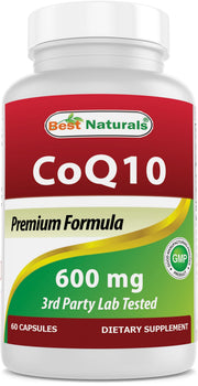 Best Naturals CoQ10 600 mg bottle front view for daily dosing
