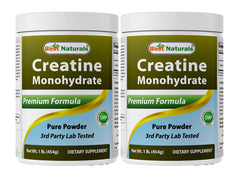 Best Naturals Creatine Monohydrate powder bottle with pure formula.