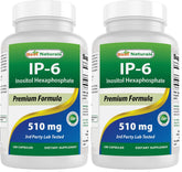 Best Naturals IP-6 510 mg bottle front view for daily wellness routines.