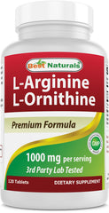 Best Naturals L-Arginine L-Ornithine bottle for daily wellness