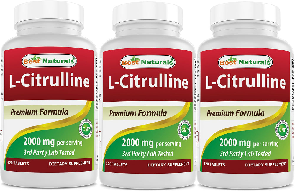 Best Naturals L-Citrulline bottle front showing 120 tablets for daily use